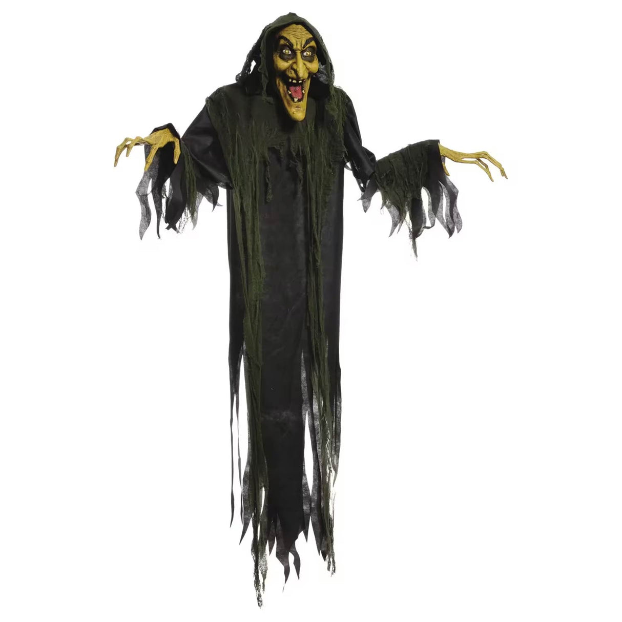 6 Ft Hanging Scary Witch Animated Prop Halloween Decoration