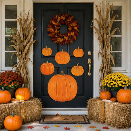 Bulk 50 Pc. Jumbo Orange Pumpkin Classroom Wall Cutouts (7 3/4" – 17 1/4")