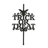 19 in. Halloween “Trick or Treat” Metal Wreath Hanger