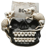 8 in Skull Typewriter with Rats Halloween Tabletop Decor