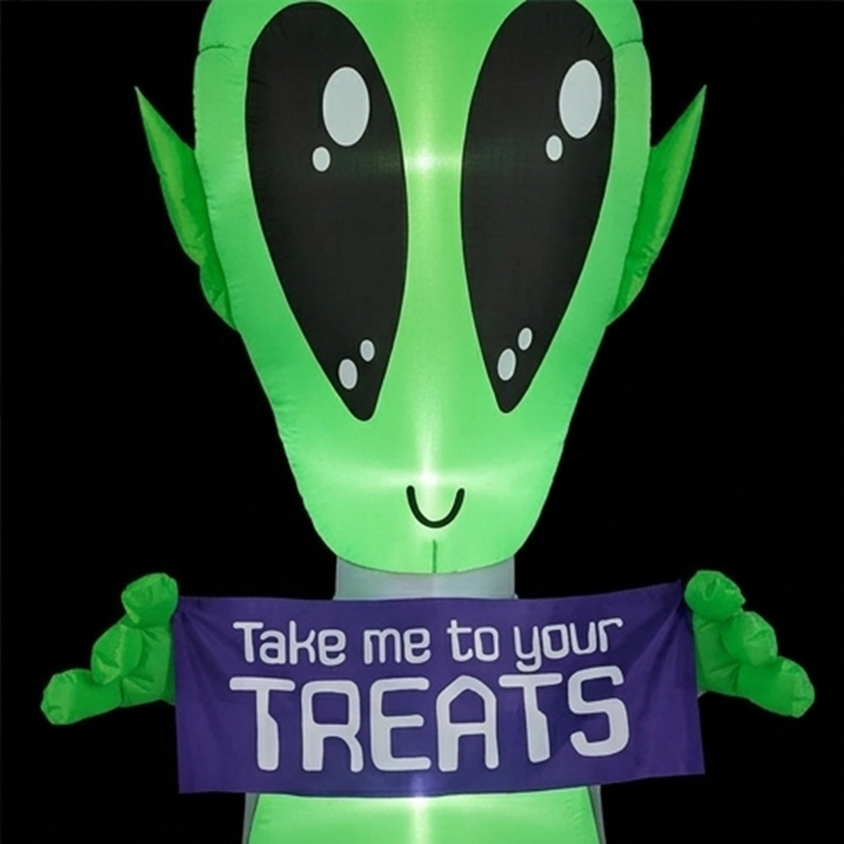 7FT Inflatable Green Alien Halloween Decoration with LED Lights