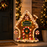 42IN Pre-Lit Gingerbread House Christmas Decoration with Warm White LED Lights