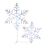 24IN Pre Lit Hexagonal Snowflake with Cool White LED Lights