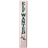 47IN Elf Wanted Metal Holiday Wall Sign Vertical Decor