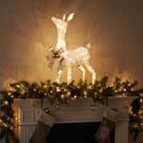 36 in. Pre-Lit Glittered Fawn Plug-In