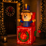 5 ft. Inflatable Jack In The Box with LED Lights, Plug-In
