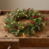 6FT Pre-Lit Noelle Garland with Warm White LED Lights