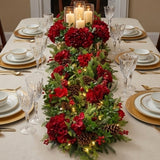 Pre-Lit Vienna Waltz Decorated Garland with Warm White LED Lights, 9 Foot