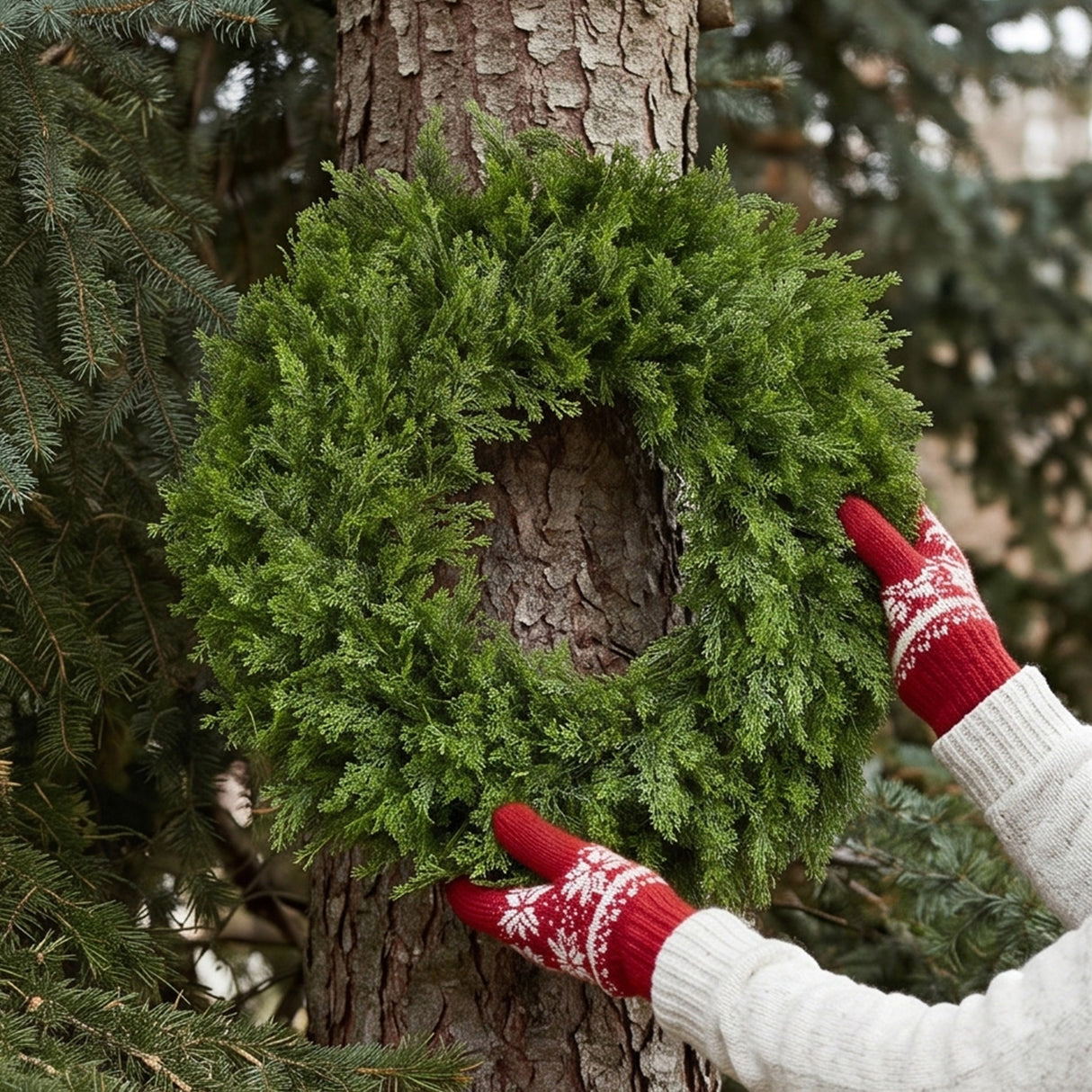 Arborvitae Wreath, 24 Inch