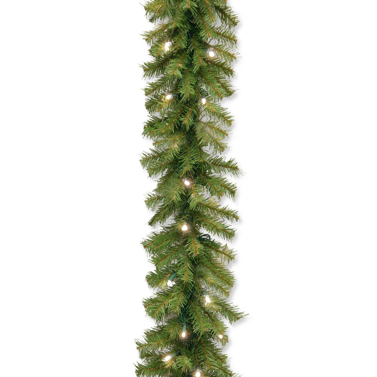 Pre-Lit Norwood Fir Garland with Warm White LED Lights, 9 Foot