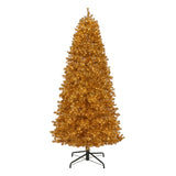 9ft Pre-Lit Gold Metallic Christmas Tree with LED Infinity Lights