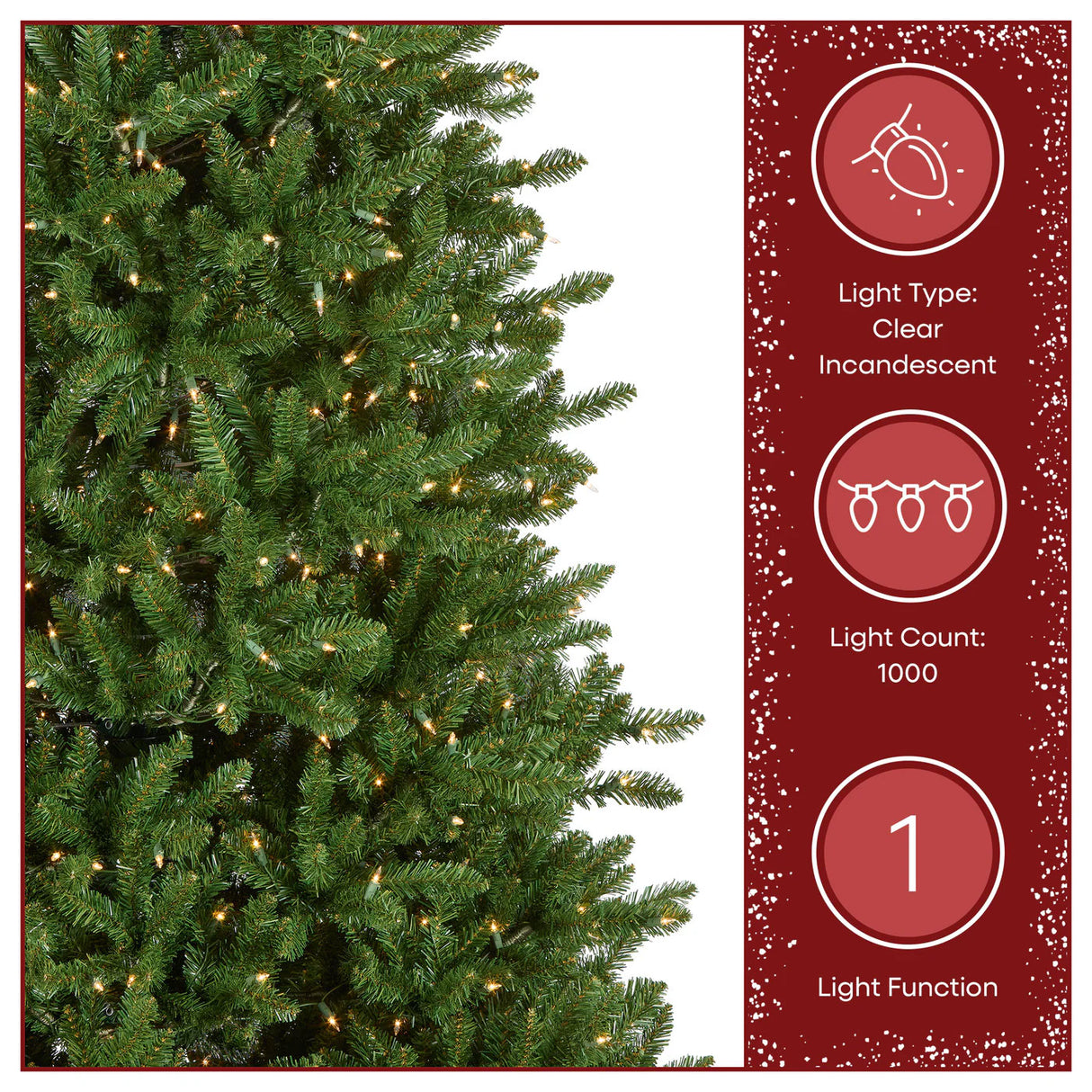 10ft Pre-Lit Natural Fraser Fir Slim Christmas Tree with Clear Lights