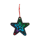Magic Color Scratch Star Christmas Ornaments 24 Pack Craft Kit