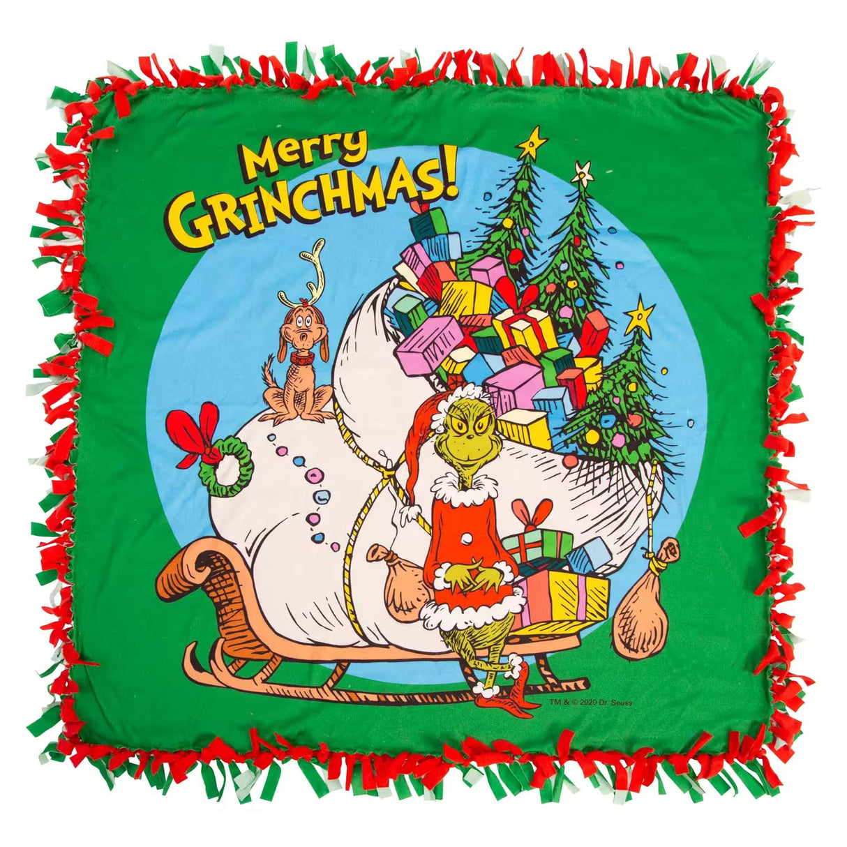 Dr. Seuss The Grinch Fleece Tied Throw Craft Kit (54" x 54") – Makes 1