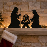 Silhouette Nativity Outdoor Yard Sign Set 3 Pc Christmas Decor