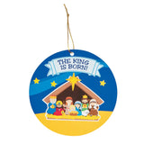 Nativity Paper Sticker Scene Christmas Ornaments 5 Inch 24 Pc