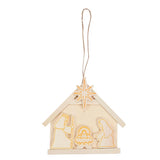 DIY Unfinished Wood Nativity Christmas Ornaments 12 Pc Craft Set