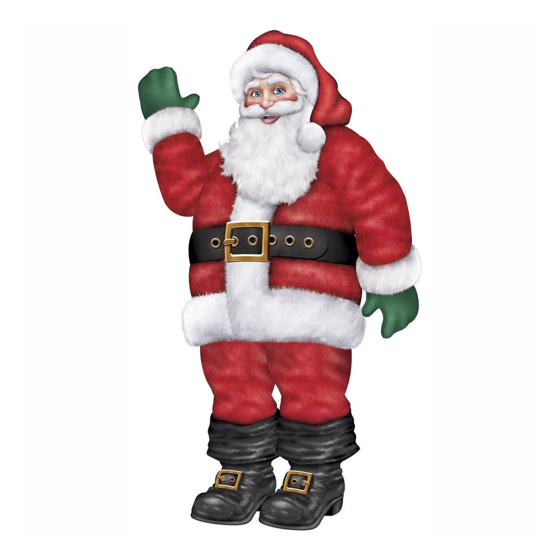 66 Inch Jointed Santa Christmas Cardstock Door Decoration