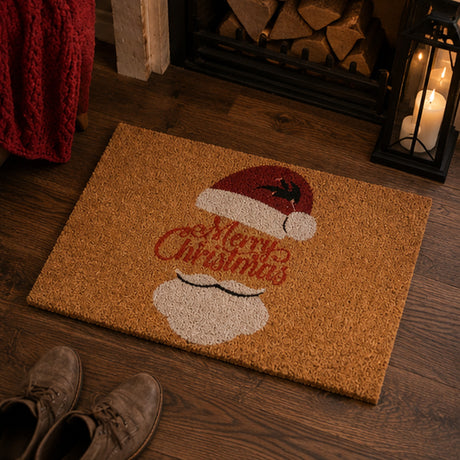 18x30 Inch Merry Christmas Santa’s Favorite Coir Door Mat Holiday Welcome Mat