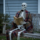 5 ft Life-Size Posable Plastic Skeleton Halloween Decoration