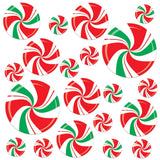 Christmas Peppermint Cutouts Wall Decorations Assorted Sizes 20 Pc