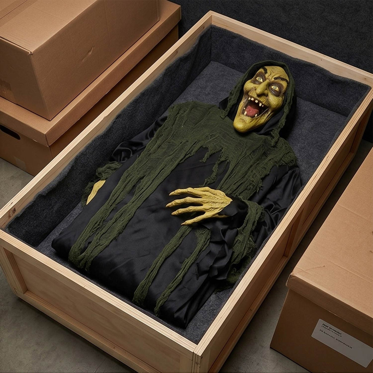 6 Ft Hanging Scary Witch Animated Prop Halloween Decoration