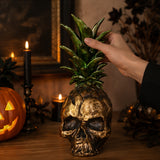 14 in. Halloween Pineapple Skull Tabletop Decoration