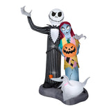 6 ft. Halloween Jack Skellington and Friends Inflatable Decoration with LED Lights