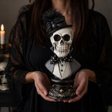 10 in. Halloween Male Skeleton Bust Decoration