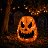 16IN Pre-Lit Scary Jack-O-Lantern Outdoor Halloween LED Decoration