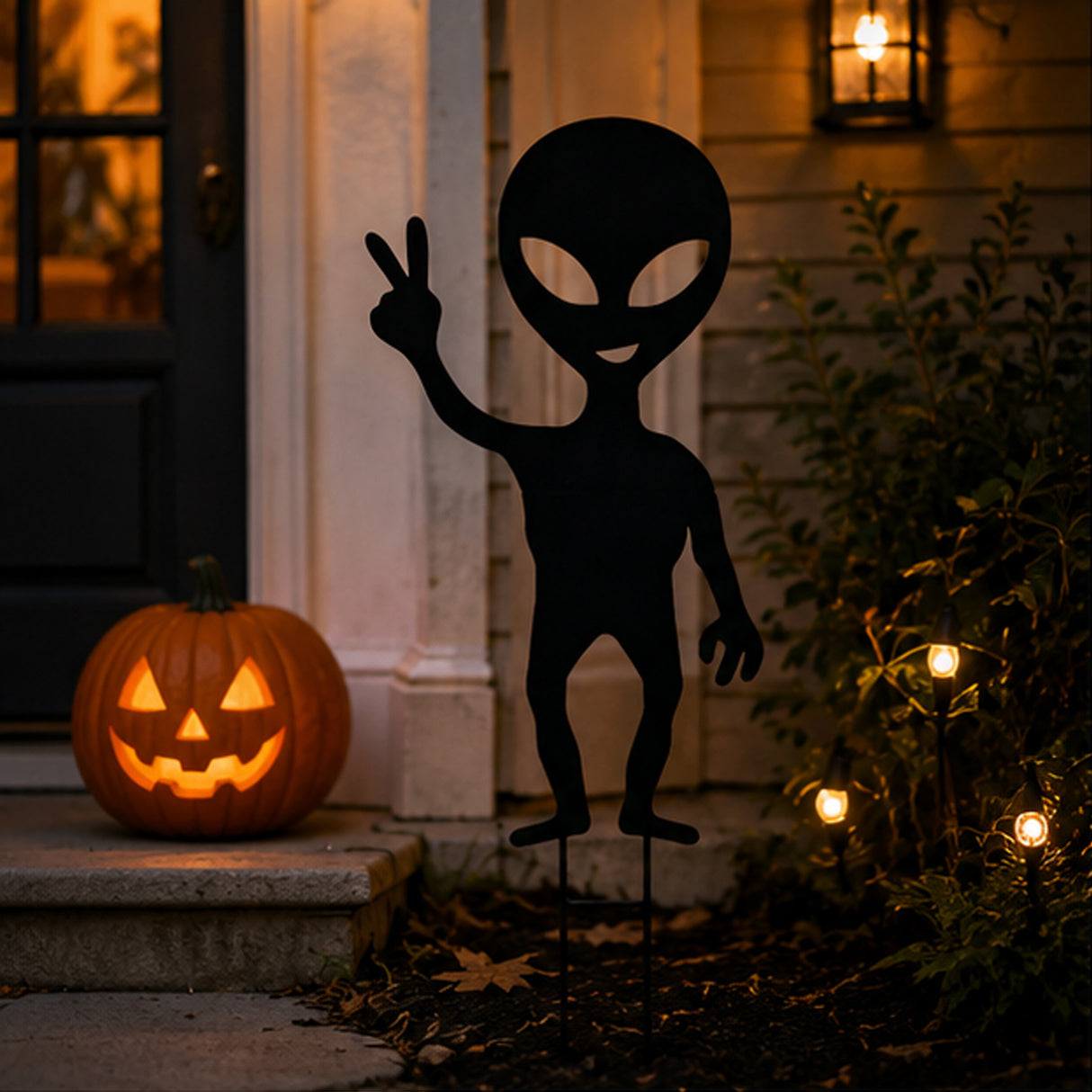 38 in Halloween Alien Lawn Stake Outdoor Garden Decor