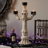 12 in Skeleton Candelabra Halloween Candle Holder Decor