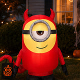 42 in Minion Devil Costume Inflatable Halloween LED Decoration Plug In