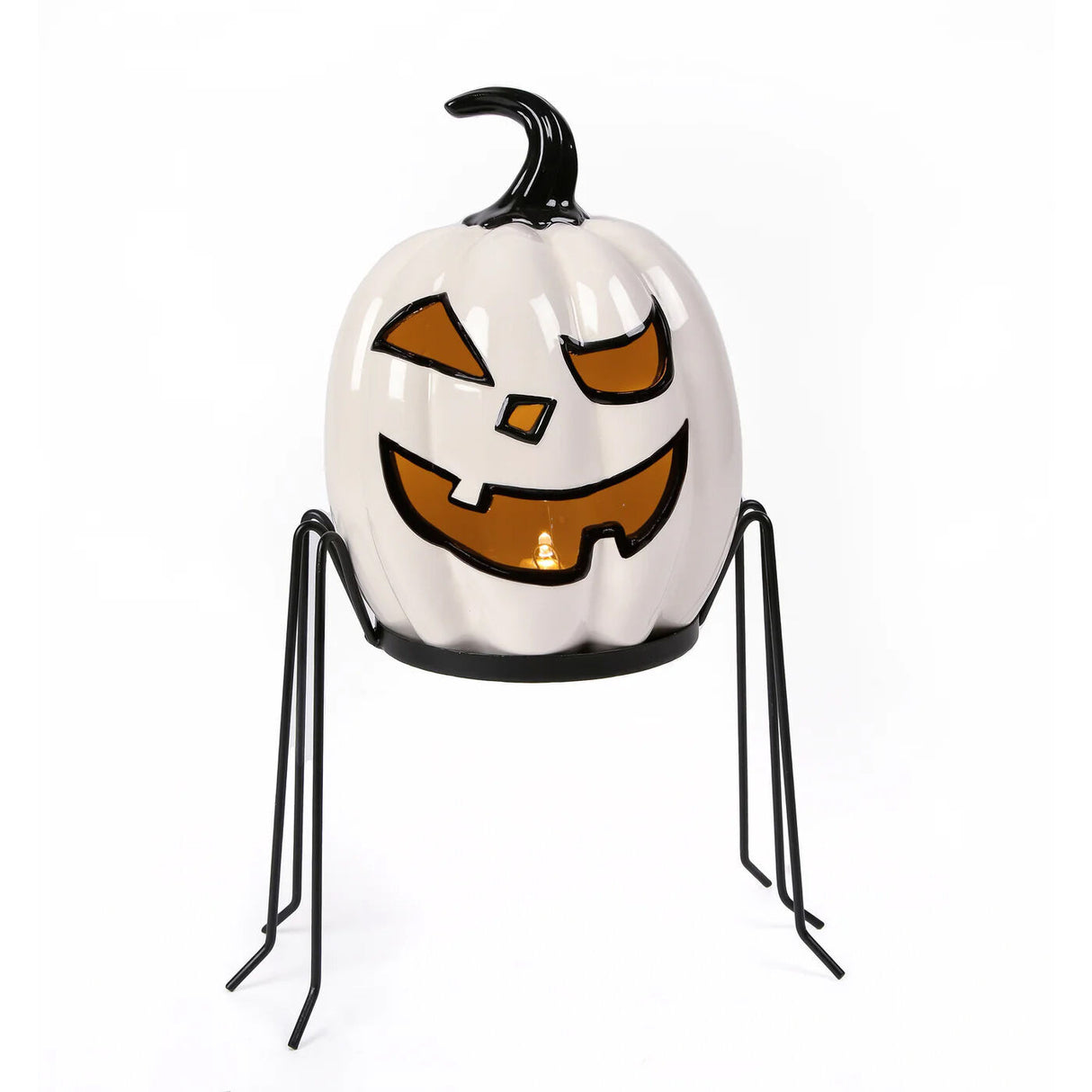 15 in Pre Lit Ghost Pumpkin Halloween Tabletop LED Decor