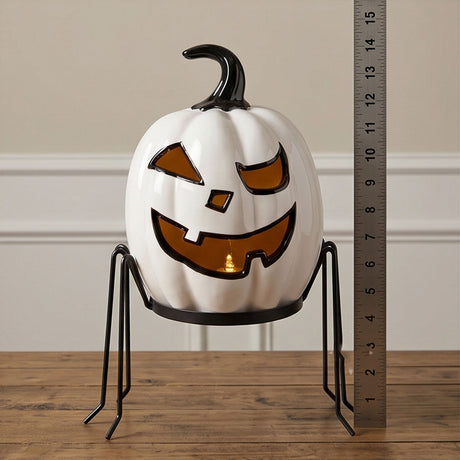 15 in Pre Lit Ghost Pumpkin Halloween Tabletop LED Decor