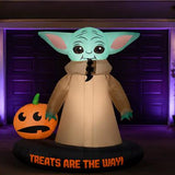 78IN Mandalorian Grogu Inflatable Halloween Decoration with LED Lights