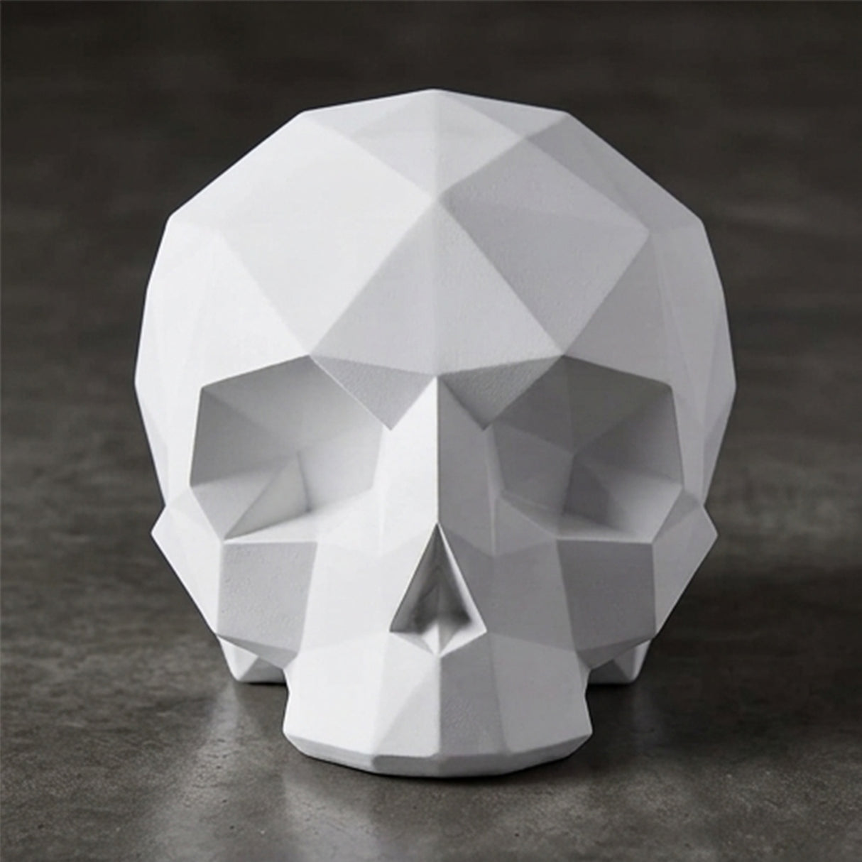 6IN White Origami Skull Halloween Tabletop Decor