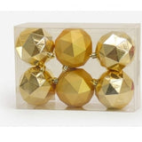 6-Piece Shatterproof Geometric Gold Ornaments