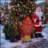 20IN Pre Lit Red Christmas Light Bulb LED Decoration
