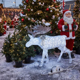 50IN Pre Lit Moose Decoration with Cool White LED Lights