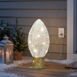20IN Pre Lit White Christmas Light Bulb LED Decoration
