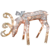 28 in. Pre-Lit Mesh Reindeer with 70 LED Lights, Christmas Indoor & Outdoor Yard Decoration, Plug-In