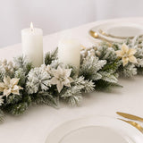 Pre-Lit Colonial Fir Garland with Clear Lights, 9 Foot (Plug-In)