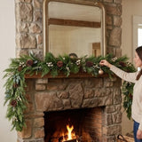 Inspired by Nature Christmas Garland with White Berries & Pinecones, 6 Foot