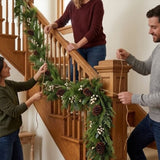 Inspired by Nature Christmas Garland with White Berries & Pinecones, 6 Foot