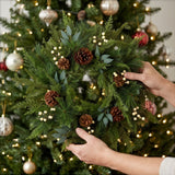 Inspired by Nature Christmas Wreath with White Berries & Pinecones, 24 Inch
