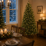 9ft Pre-Lit Dunhill Fir Christmas Tree with 900 Clear Lights