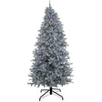 9ft Pre-Lit Matte Silver Metallic Christmas Tree with Cool White LED Lights
