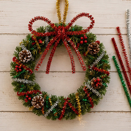 Christmas Metallic Chenille Stems 50 Piece Craft Set