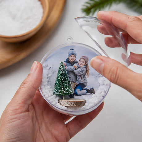 Small DIY Clear Disc Christmas Ornaments 24 Pack Craft Kit